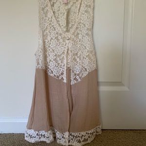 Lacy flowy bohemian vest